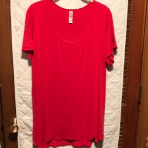 Solid Hot Pink LuLaRoe Classic Tee - XL